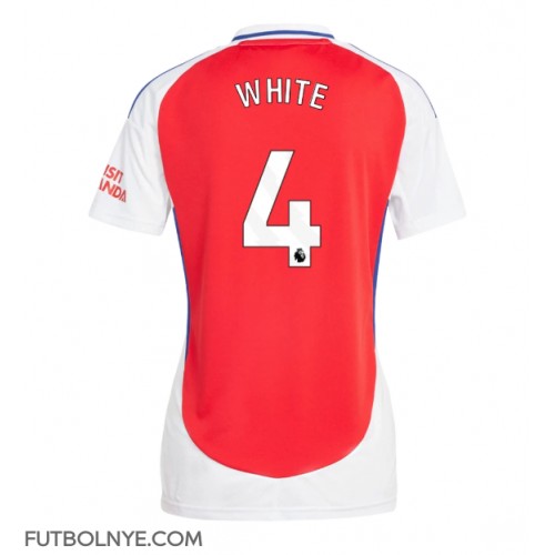 Camiseta Arsenal Ben White #4 Primera Equipación para mujer 2024-25 manga corta